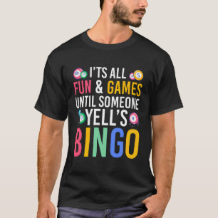 Bingo Caller Lottery Gambling Bingo Winner Bingo T-Shirt