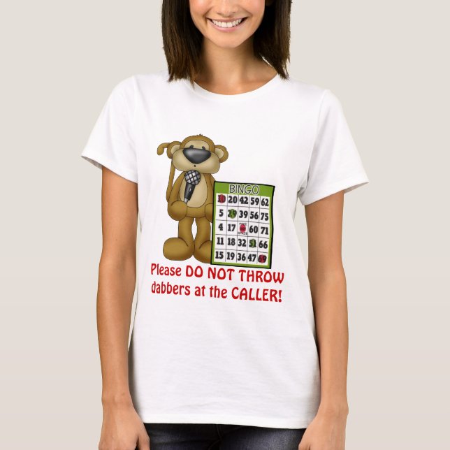 Bingo Caller Monkey womens t-shirt (Front)
