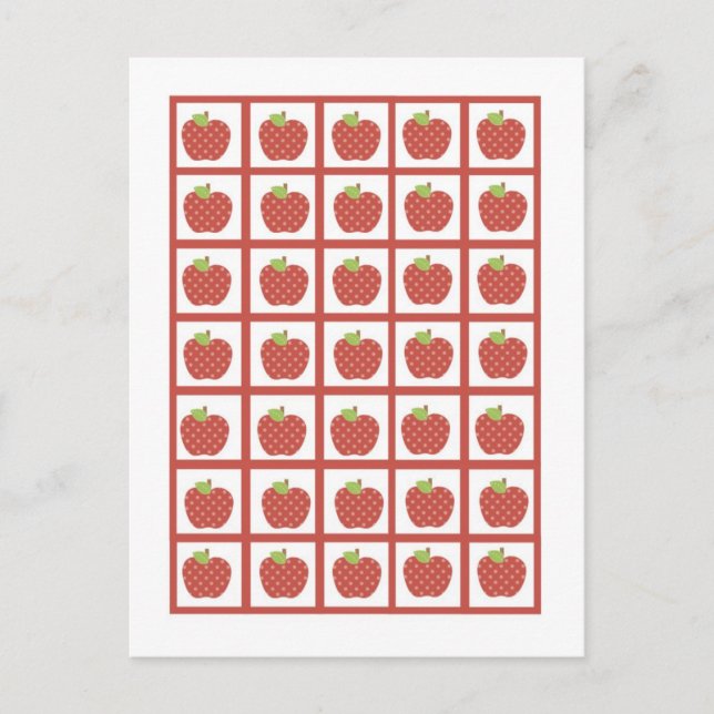 Bingo Card Markers Red Barn Farm Apple (Front)