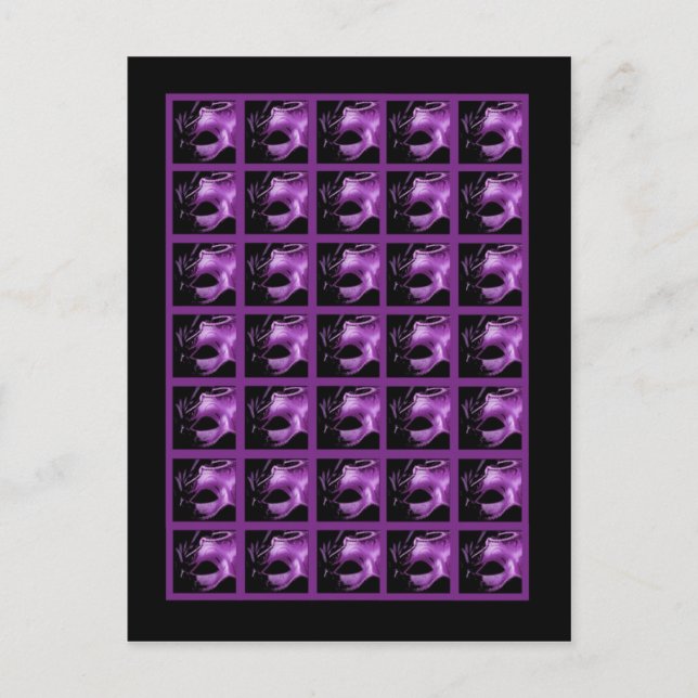 Bingo Card Markers Sweet 16 Purple Lilac Black (Front)