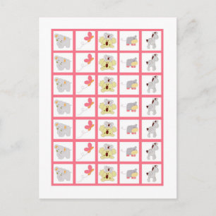Bingo Card Markers Tropical Punch Girl Jungle Elep