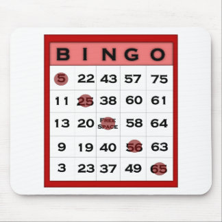 bingo card mouse pad