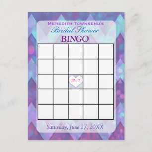 Bingo Card Purple Chevron