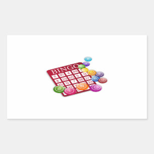 BINGO Card with BINGO Balls Sticker