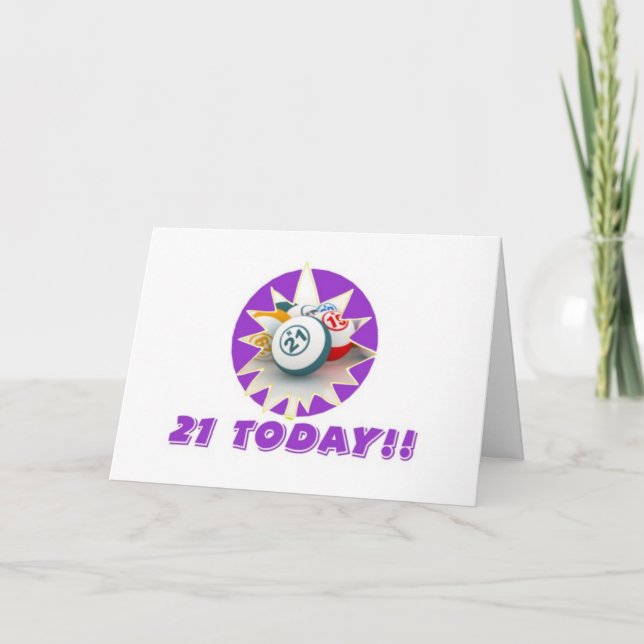Bingo cards - 21st birthday (Front)