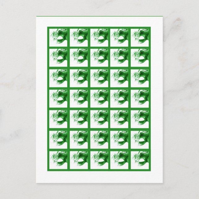 Bingo Cartes Markers Sweet 16 Green Party (Devant)