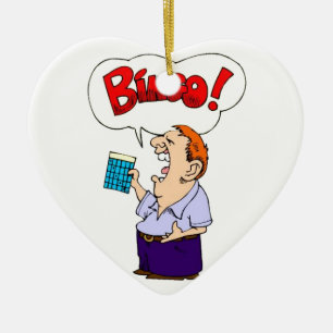 Bingo Ceramic Ornament