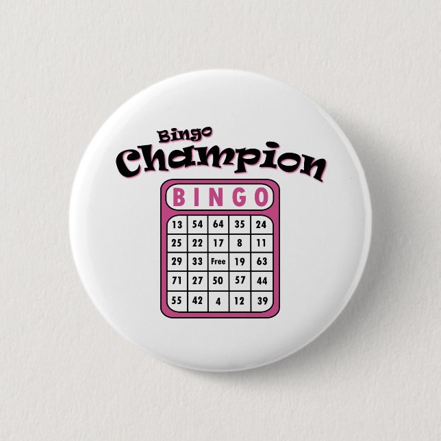 Bingo Champion 2 Inch Round Button (Front)