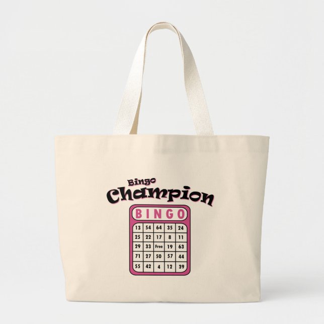 Bingo Champion Large Tote Bag (Front)