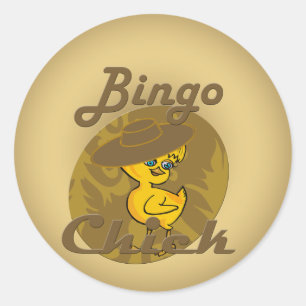 Bingo Chick #6 Classic Round Sticker