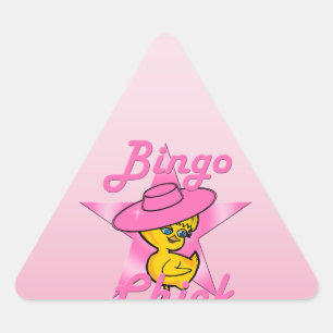 Bingo Chick #8 Triangle Sticker