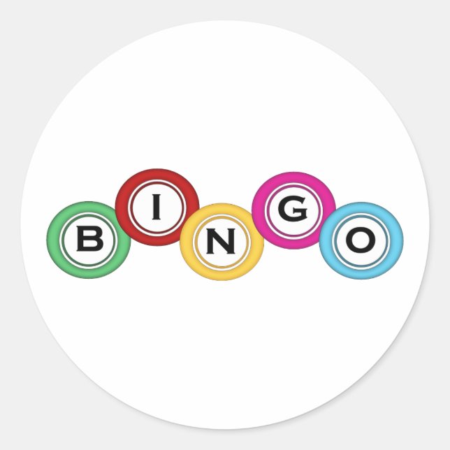 Bingo Classic Round Sticker (Front)