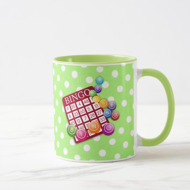 Bingo - colourful bingo card and markers mug (Right)