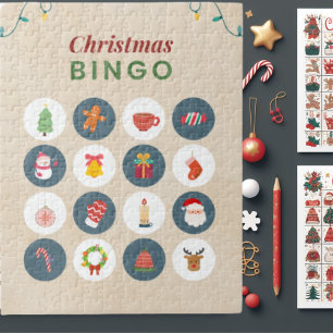 Bingo de Noël coloré Jigsaw Puzzle