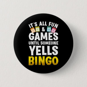 Bingo Design For Men Women Bingo Novelty Gamble Bi 2 Inch Round Button