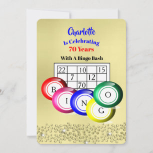 Bingo Fun Party Fun Coloré Invitation
