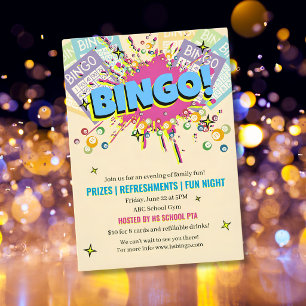 BINGO fundraiser card school community fun night
