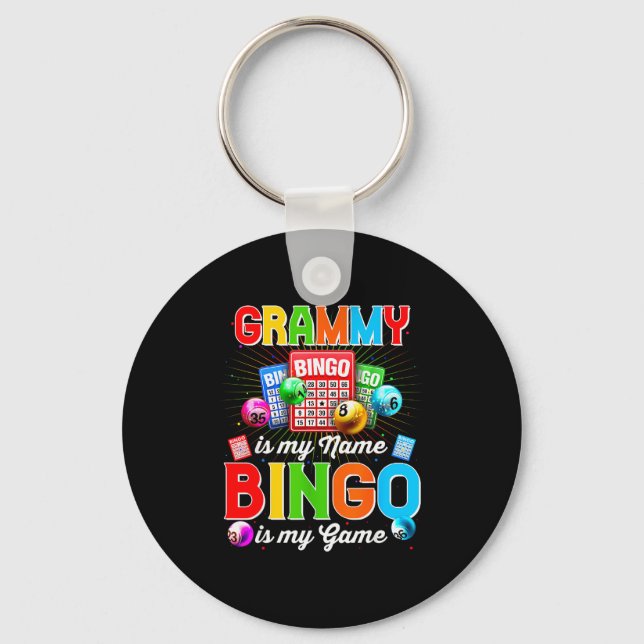 Bingo Funny Grammy Is My Name Bingo Is My Game Xma Keychain (Front)