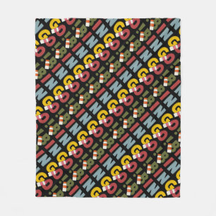 Bingo Gambling word art fleece blanket