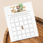 Bingo Game Animals Baby Shower Flye Flyer<br><div class="desc">Bingo game features forest animals illustration.</div>