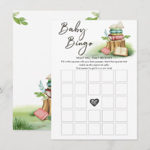 Bingo Game Baby Shower Storybook Vintage Enclosure Card