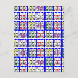 Bingo Game Patterns Large Postcard