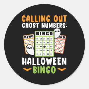 Bingo Halloween Trick Or Treat Bingo Player Bingo  Classic Round Sticker