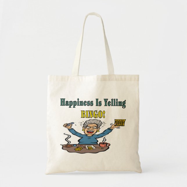 Bingo: Happiness Is Tote Bag (Front)