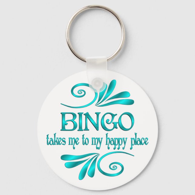 Bingo Happy Place Keychain (Front)