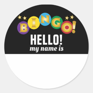 Bingo Hello Name Tag