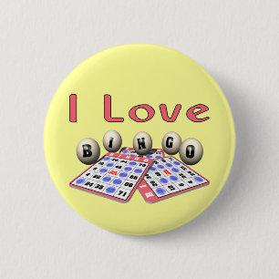 Bingo: I Love Bingo 2 Inch Round Button