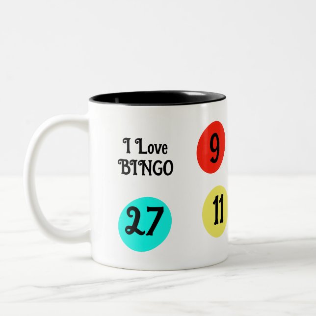 BINGO I Love Bingo Mug Fun Colorful  (Left)