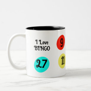 BINGO I Love Bingo Mug Fun Colourful 