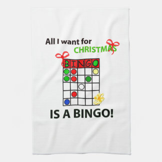 BINGO I want a bingo  for Christmas Kitchen Towel