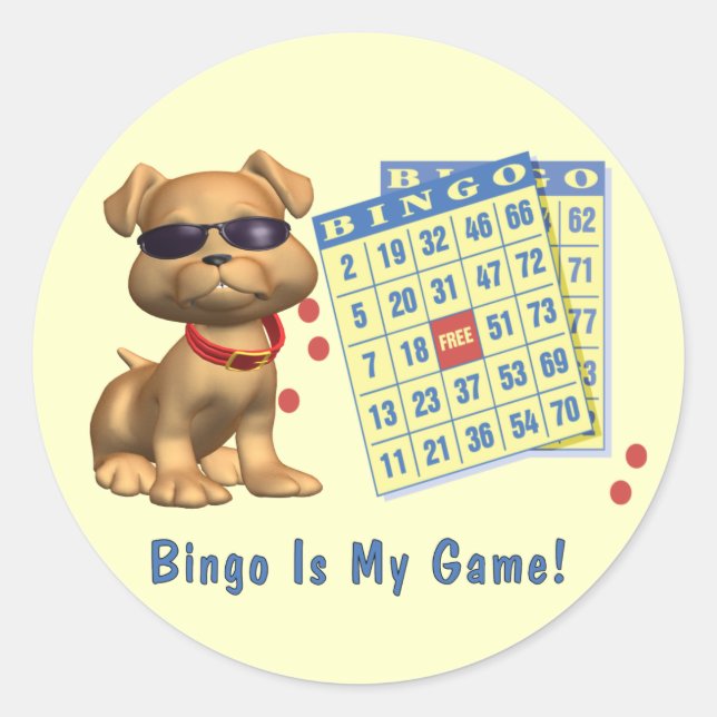 Bingo Is My Game! Classic Round Sticker (Front)