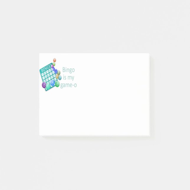 Bingo is my Game-o Funny Quote Post-it Notes (Front)
