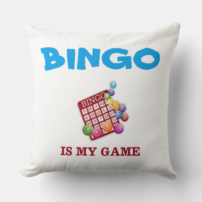 BINGO IS MY GAME THROW PILLOW (Front)