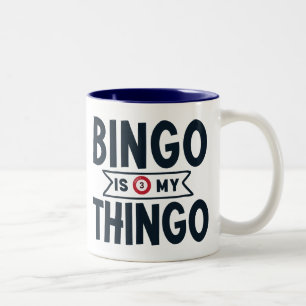 Bingo Is My Thingo Two-Tone Coffee Mug
