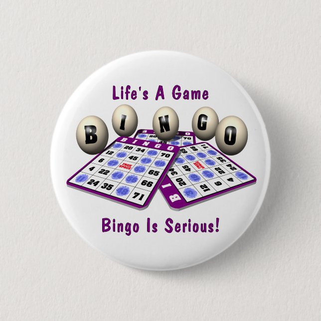 Bingo: Life's A Game 2 Inch Round Button (Front)