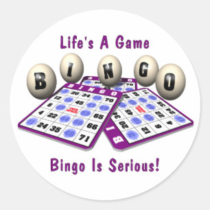 Bingo: Life's A Game Classic Round Sticker