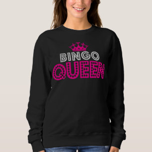Bingo Lover Queen Pink Crown Gift Sweatshirt