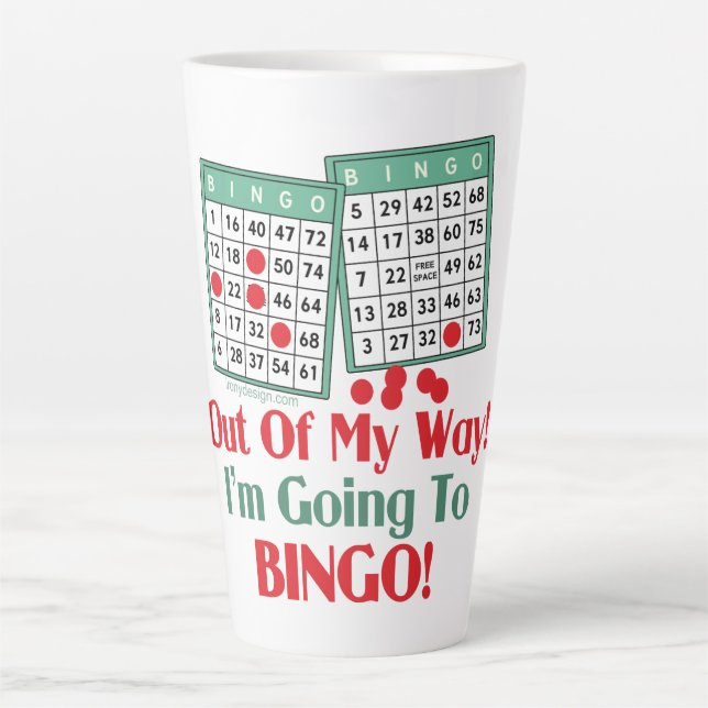 Bingo Lovers Funny Saying Latte Mug (Front)