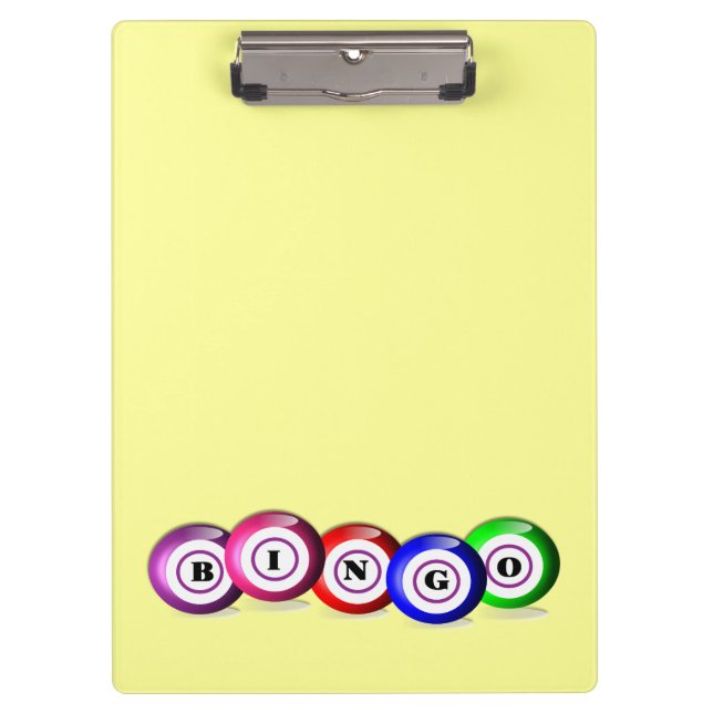 Bingo Lovers Personalized Lucky Bingo Board Clipboard (Front)
