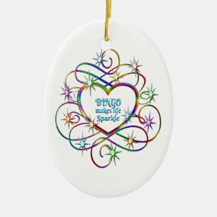 Bingo Makes Life Sparkle Ceramic Ornament