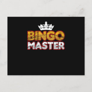Bingo Master Lucky Game Player Gambling Gambler Gi Postcard