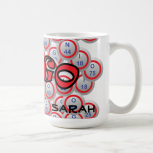 Bingo "Name" over Bingo Balls Coffee Mug