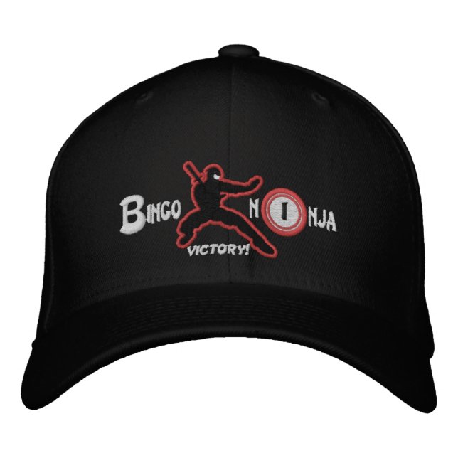 BINGO NINJA flexfit wool cap with URL (Front)