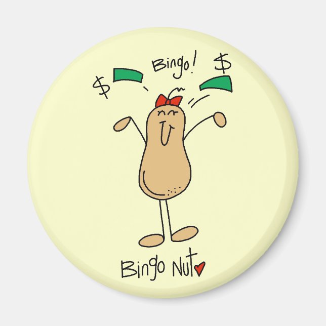 Bingo Nut Tshirts and Gifts Magnet (Front)