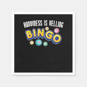 Bingo Player Balls Lucky Number Napkin