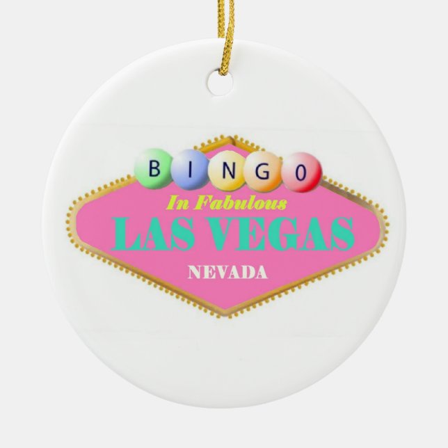 Bingo Player Christmas Ornament (Front)